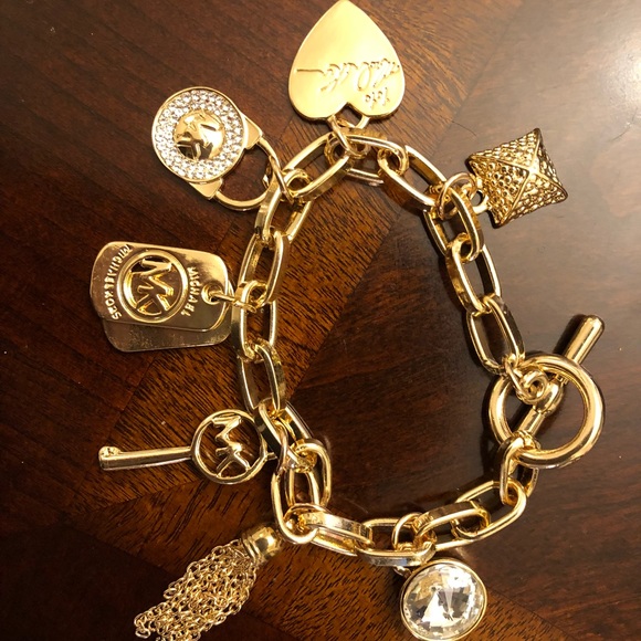Michael kors gold charm bracelet Clearance